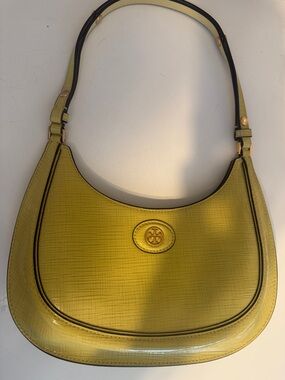 Tory Burch Lemon Yellow Crescent Shoulder Bag
